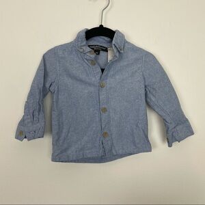 3/$15 Wendy Bellissimo Baby boy button down Shirt Blue 9 month